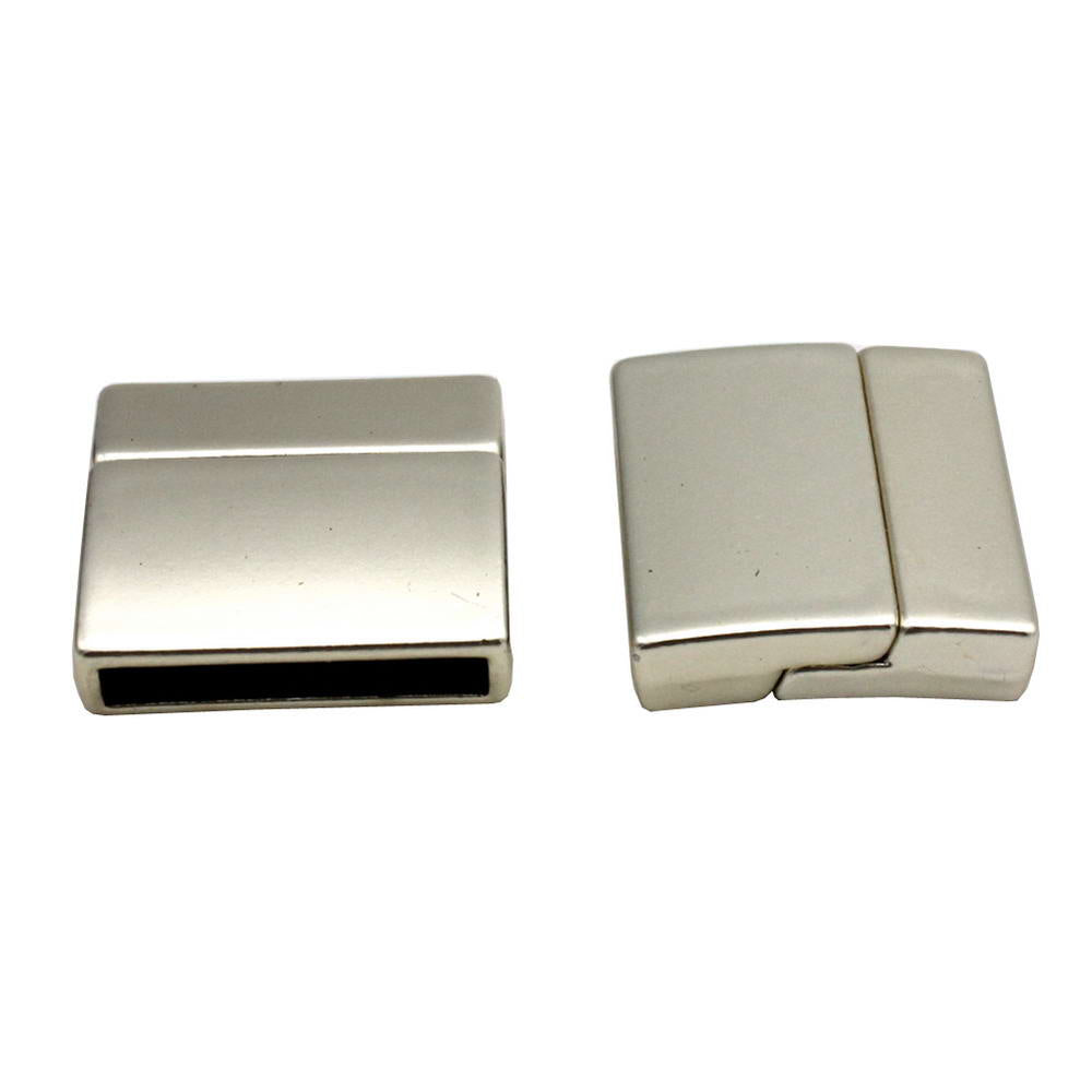 shapesbyX-20mm Flat Magnetic Clasps and Closure for Bracelet Making 20x3mm Hole Matte Gold