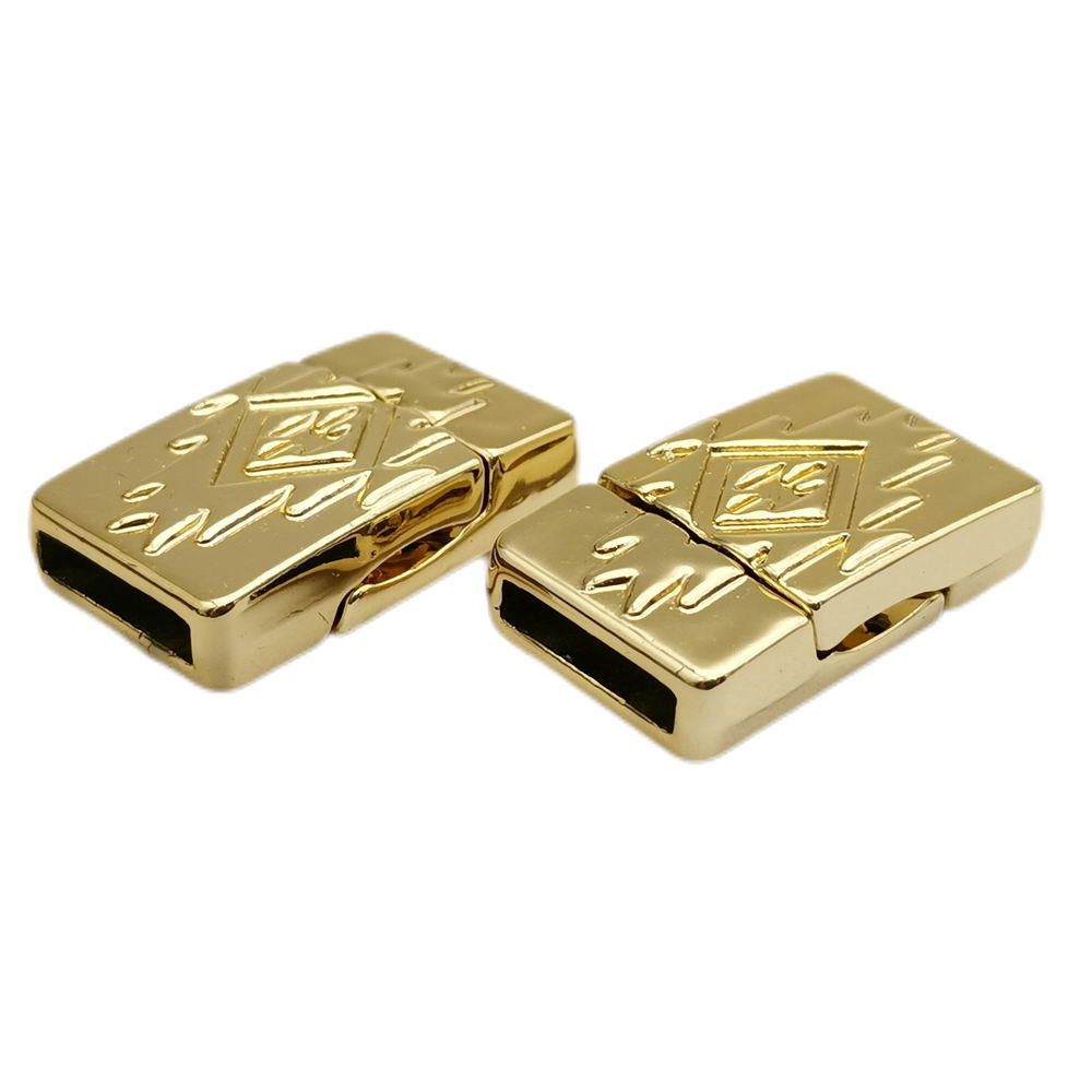 ShapesbyX-Bracelet Clasps End 10mm Flat Magnetic Clasps and Closure Gold Tone