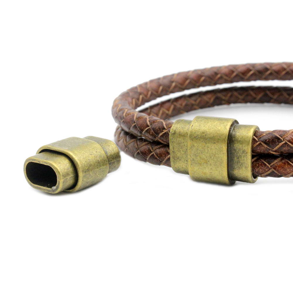 Magnetic Clasps 10mmx5mm Hole Bracelet Making End Shiny Black