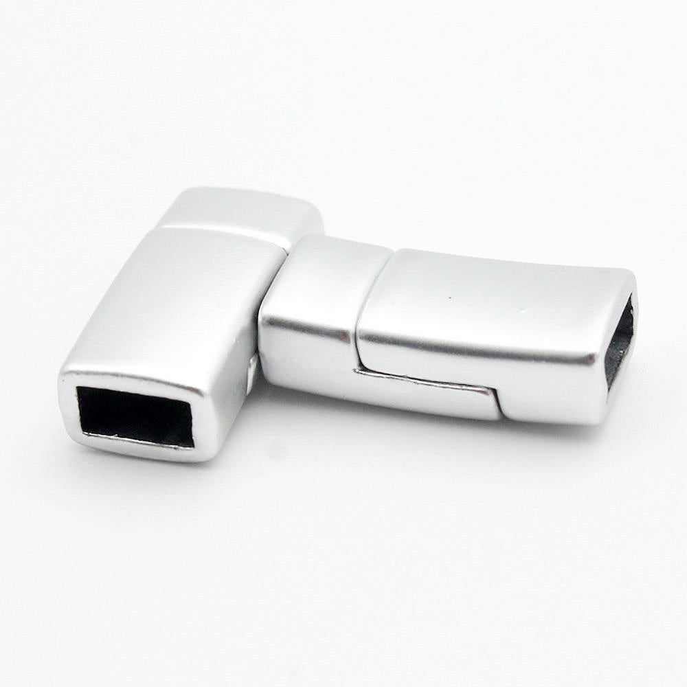 ShapesbyX-6x3mm Hole Magnetic Clasps and Closure Matte Silver Jewelry Making End