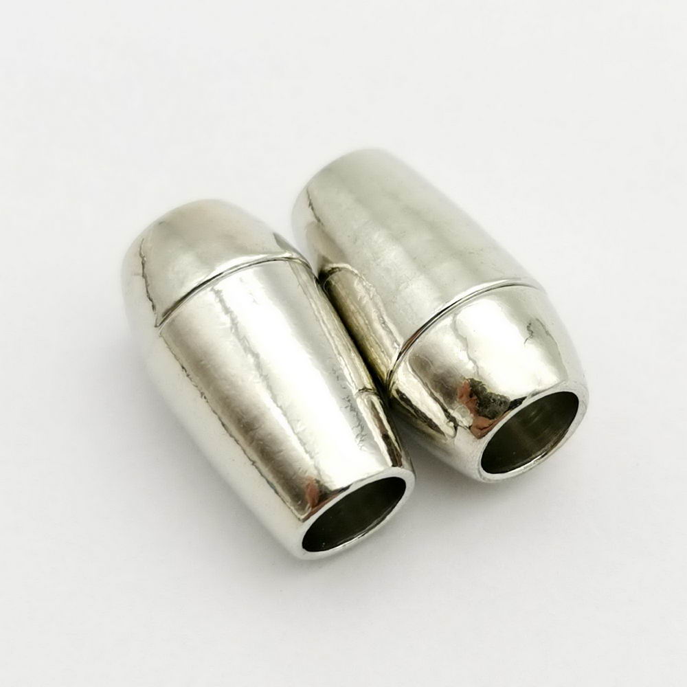 shapesbyX-5 Pieces 6mm Round Magnetic Clasps Bracelet Making Opening Silver for 6mm cord