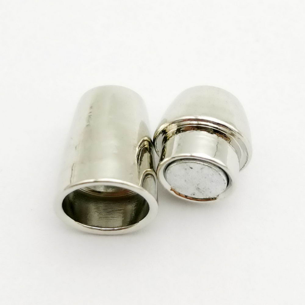 shapesbyX-5 Pieces 6mm Round Magnetic Clasps Bracelet Making Opening Silver for 6mm cord