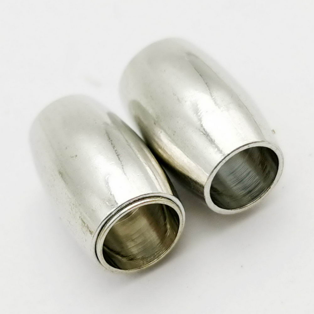 shapesbyX-5 Pieces 6mm Round Magnetic Clasps Bracelet Making Opening Silver for 6mm cord