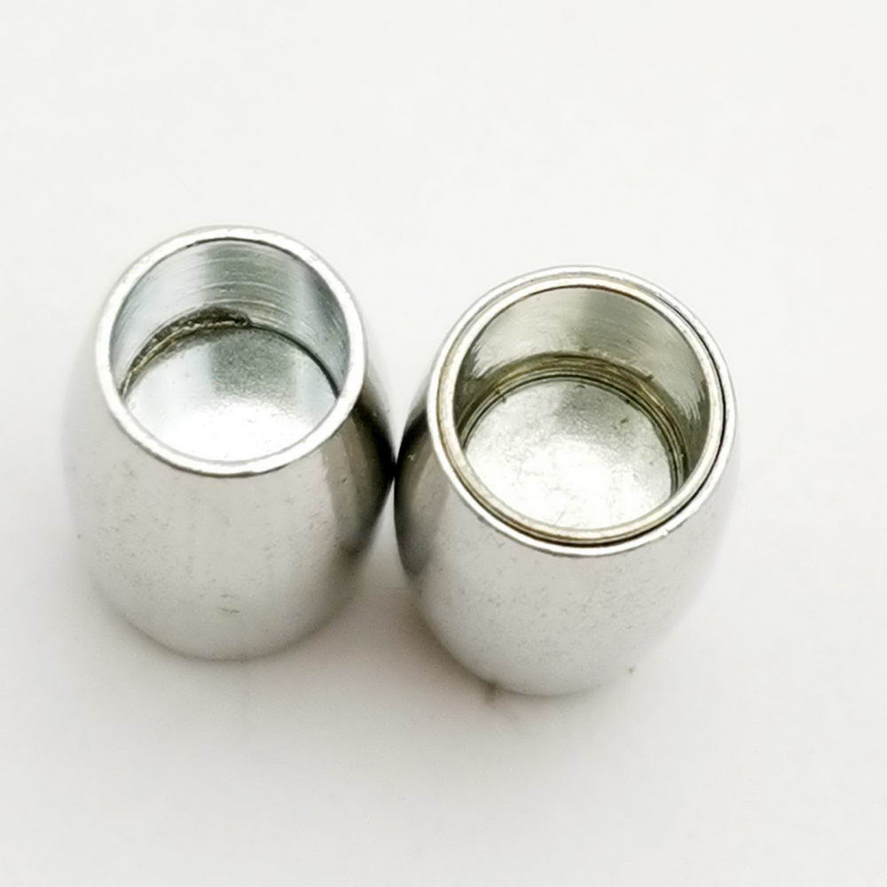 shapesbyX-5 Pieces 6mm Round Magnetic Clasps Bracelet Making Opening Silver for 6mm cord