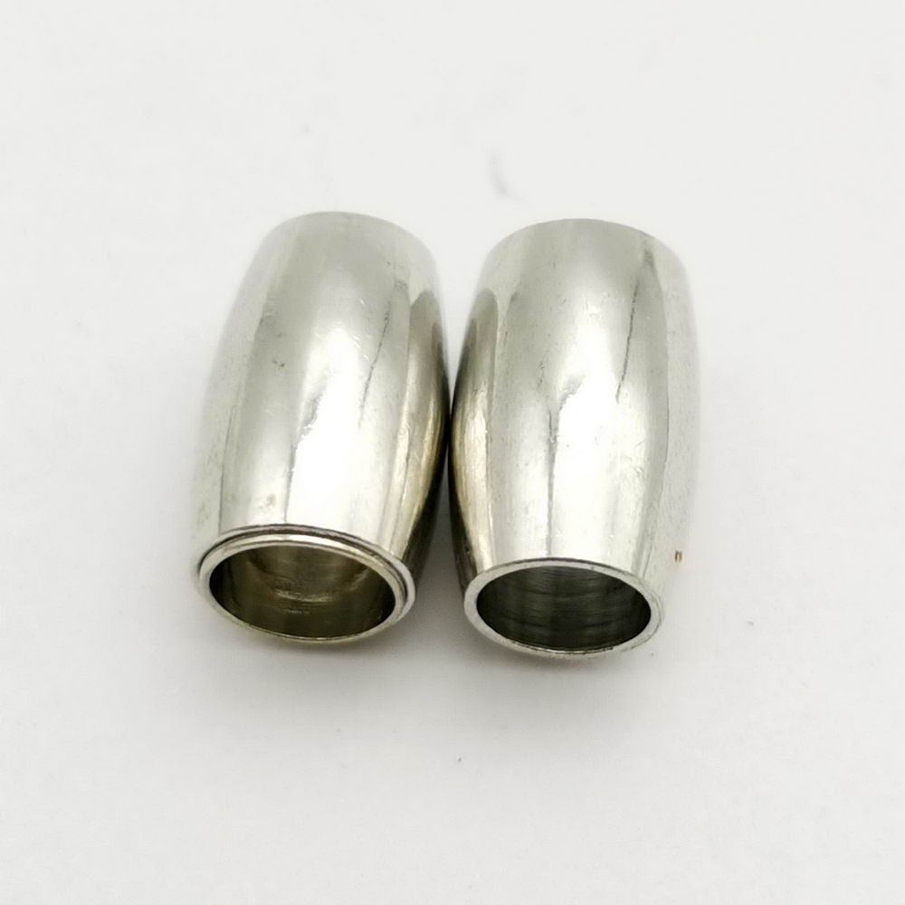 shapesbyX-5 Pieces 6mm Round Magnetic Clasps Bracelet Making Opening Silver for 6mm cord
