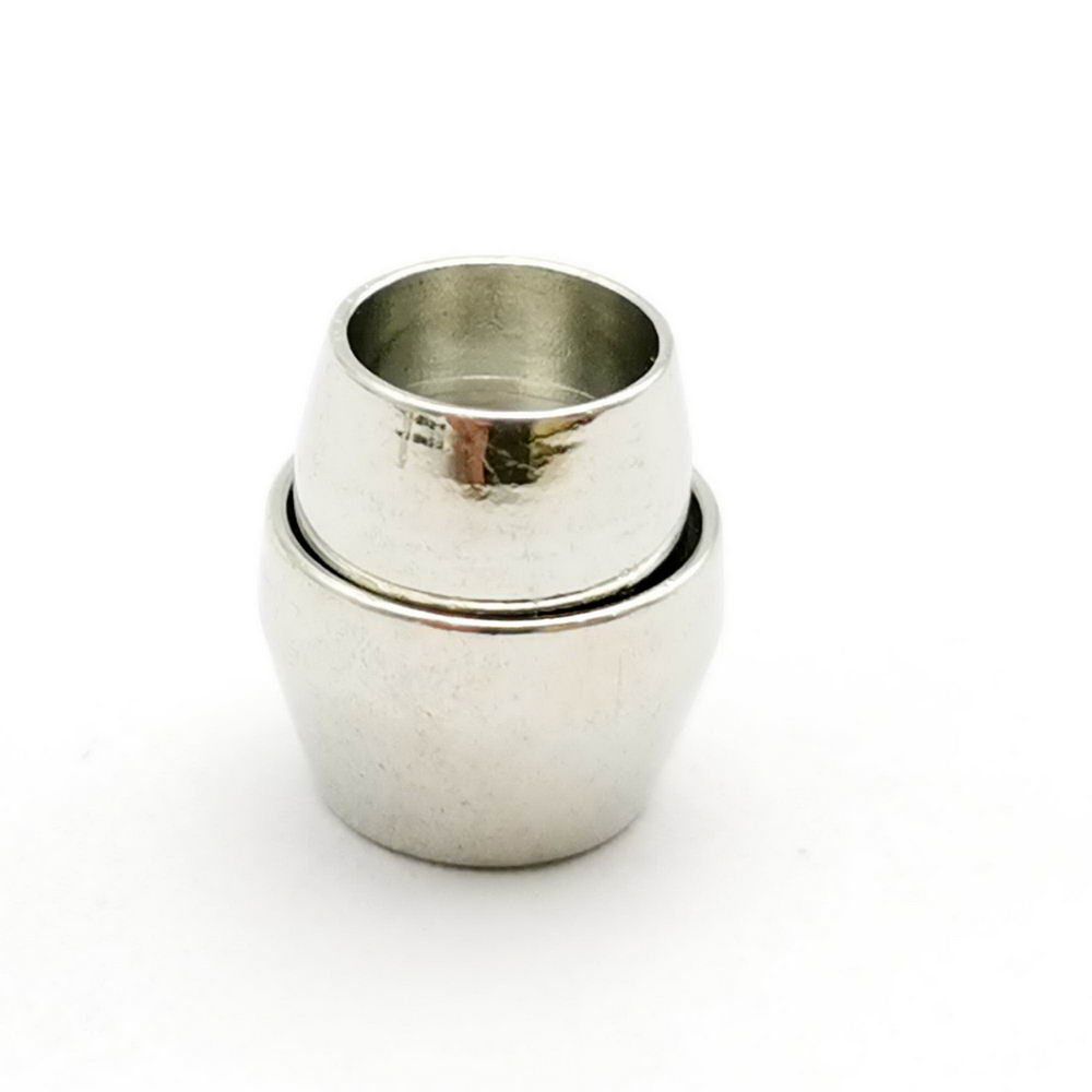 shapesbyX-5 Pieces 6mm Round Magnetic Clasps Bracelet Making Opening Silver for 6mm cord