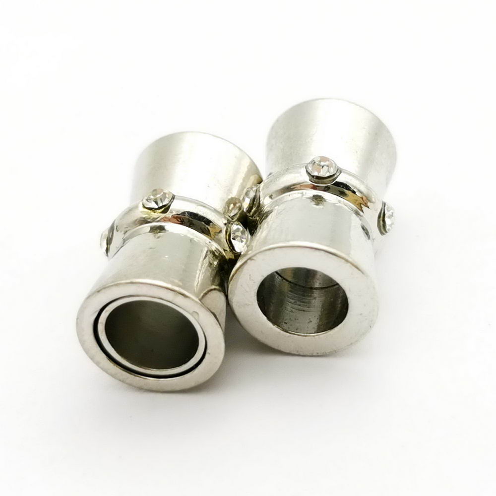ShapesbyX – 5 Stück Magnetverschlüsse und Verschluss mit 6 mm Löchern für die Herstellung von Armbändern mit Bolo-Kordelkleber