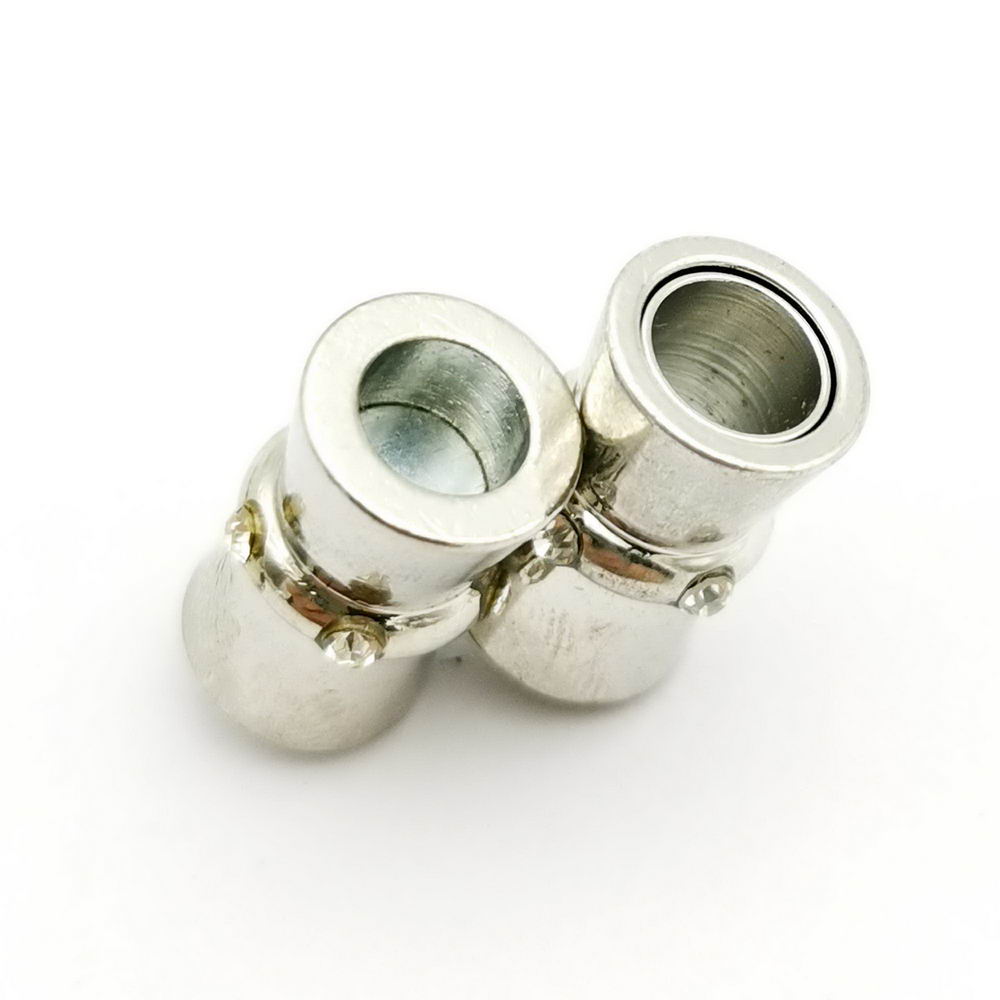 ShapesbyX – 5 Stück Magnetverschlüsse und Verschluss mit 6 mm Löchern für die Herstellung von Armbändern mit Bolo-Kordelkleber