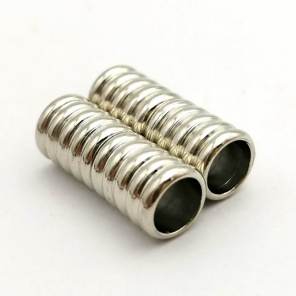 shapesbyX-5 Pieces 6mm Hole Magnetic Clasps and Clousre for Bracelet Making Bolo Cord Glue Caterpillar