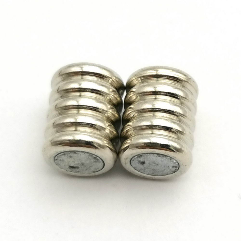 shapesbyX-5 Pieces 6mm Hole Magnetic Clasps and Clousre for Bracelet Making Bolo Cord Glue Caterpillar