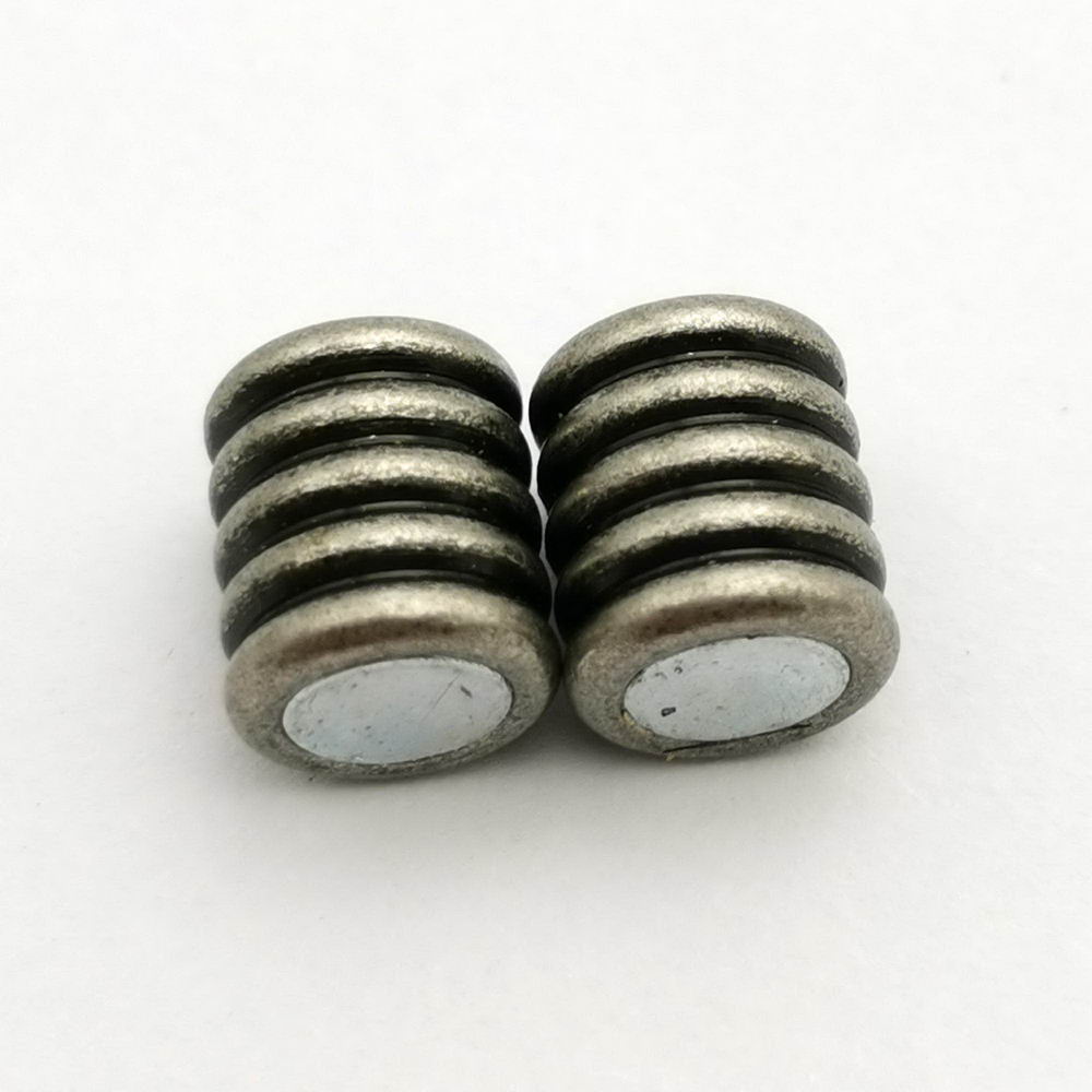 shapesbyX-5 Pieces 6mm Hole Magnetic Clasps and Clousre for Bracelet Making Bolo Cord Glue Caterpillar