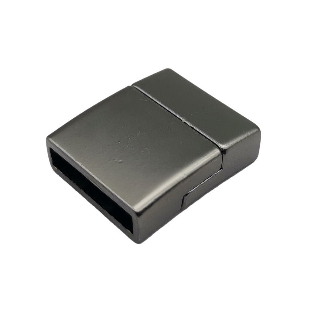 Matte Silver 15mm Flat Magnetic Clasps for Bracelet Making End 15x3mm Hole