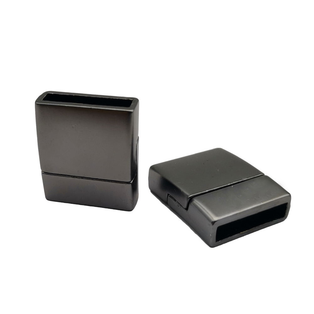 Matte Rose Gold 15mm Flat Magnetic Clasps for Bracelet Making End 15x3mm Hole