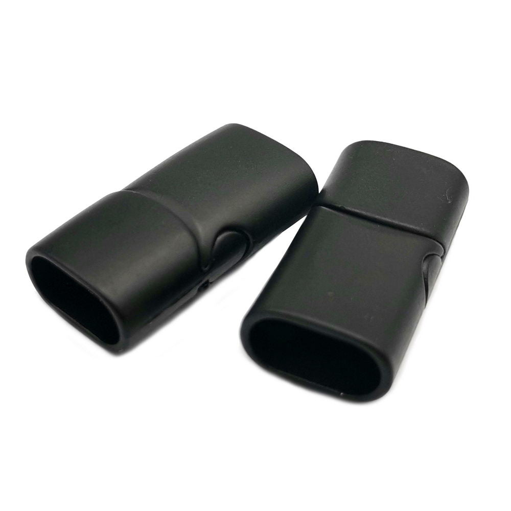 Licorice Leather Cord End Magnetic Clasps and Closure 12X6mm Hole Gold