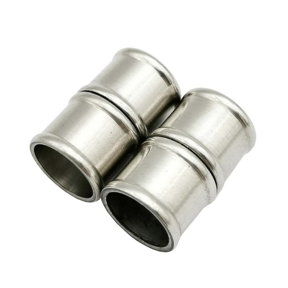 shapesbyX-2 Pieces 12mm Hole Stainless Steel Magnetic Clasps and Closure Bamboo Shape
