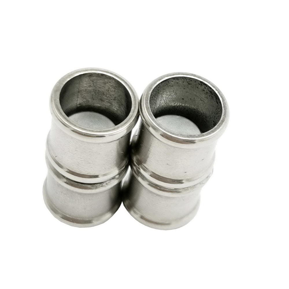 shapesbyX-2 Pieces 12mm Hole Stainless Steel Magnetic Clasps and Closure Bamboo Shape