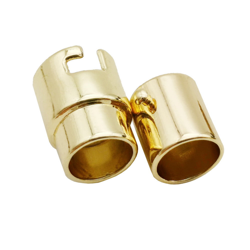 Magnetverschluss für die Schmuckherstellung, 8 mm Loch, Kordelkleber, 3 Stück, silberner Mechanismusverschluss