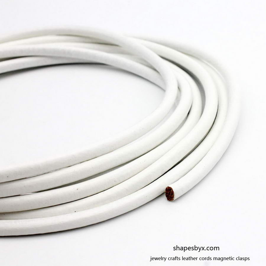 shapesbyX-5mm Dark Brown Round Leather Strap Genuine Leather Cord 1 Yard