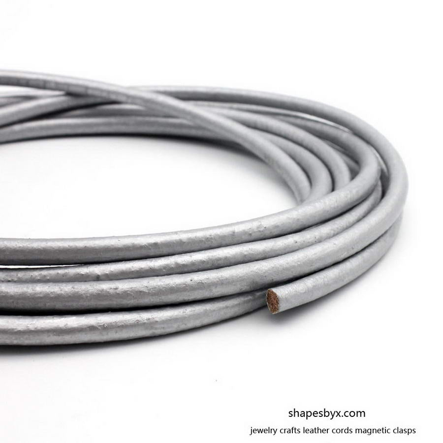 shapesbyX-5mm Dark Brown Round Leather Strap Genuine Leather Cord 1 Yard