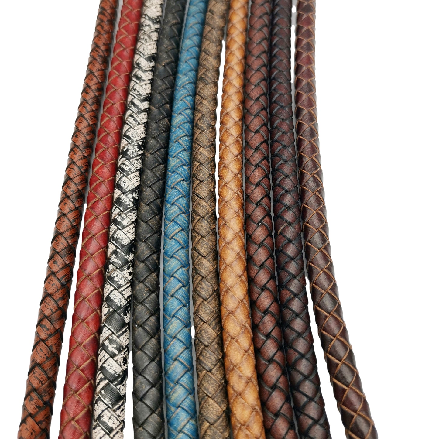 shapesbyX-8mm Braided Leather Bolo Cord Bracelet Making Jewelry Leather Crafts