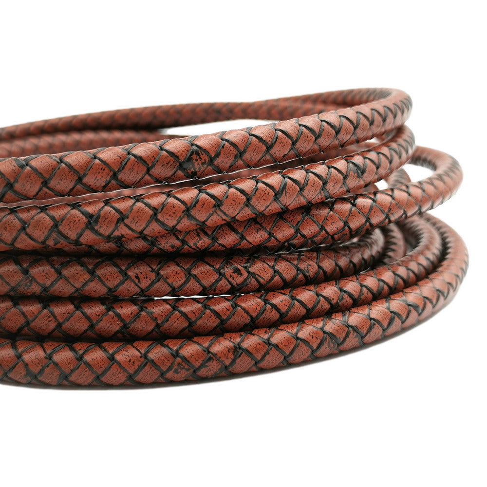 shapesbyX-8mm Braided Leather Bolo Cord Bracelet Making Jewelry Leather Crafts