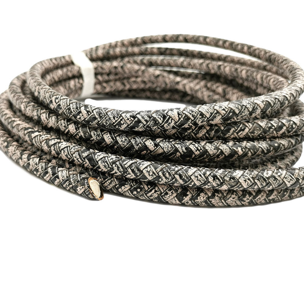 shapesbyX-8mm Braided Leather Bolo Cord Antique Brown