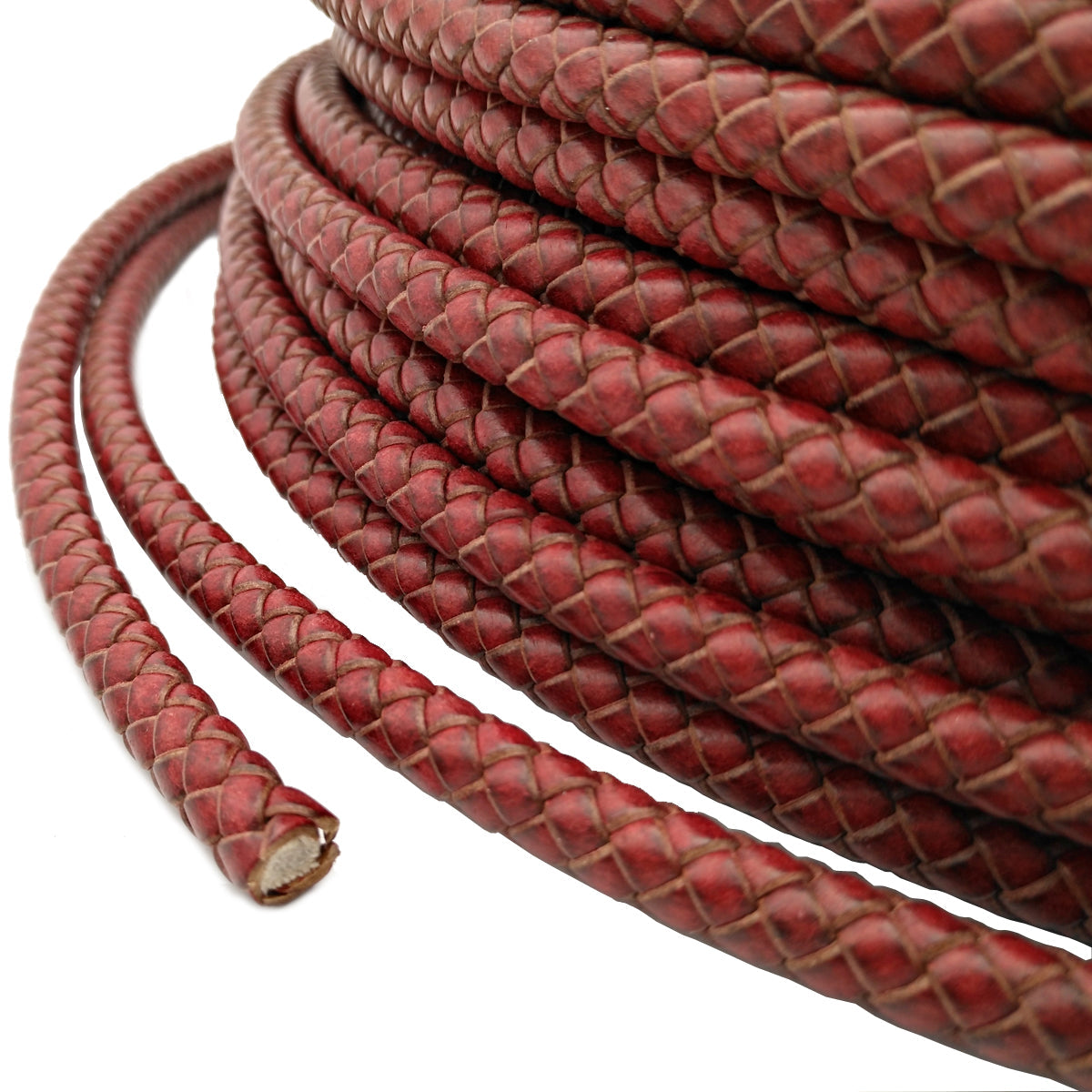 shapesbyX-8mm Braided Leather Bolo Cord Bracelet Making Jewelry Leather Crafts