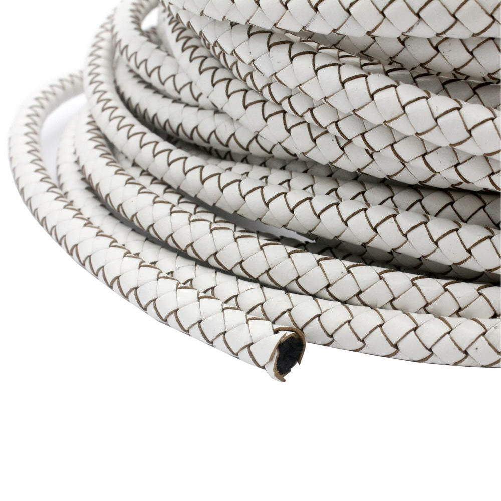 shapesbyX-8mm Braided Leather Bolo Cord Bracelet Making Jewelry Leather Crafts