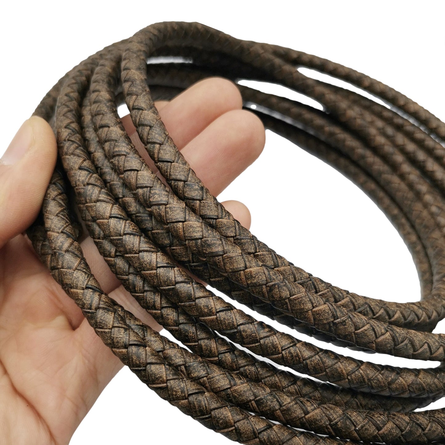 shapesbyX-8mm Braided Leather Bolo Cord Bracelet Making Jewelry Leather Crafts