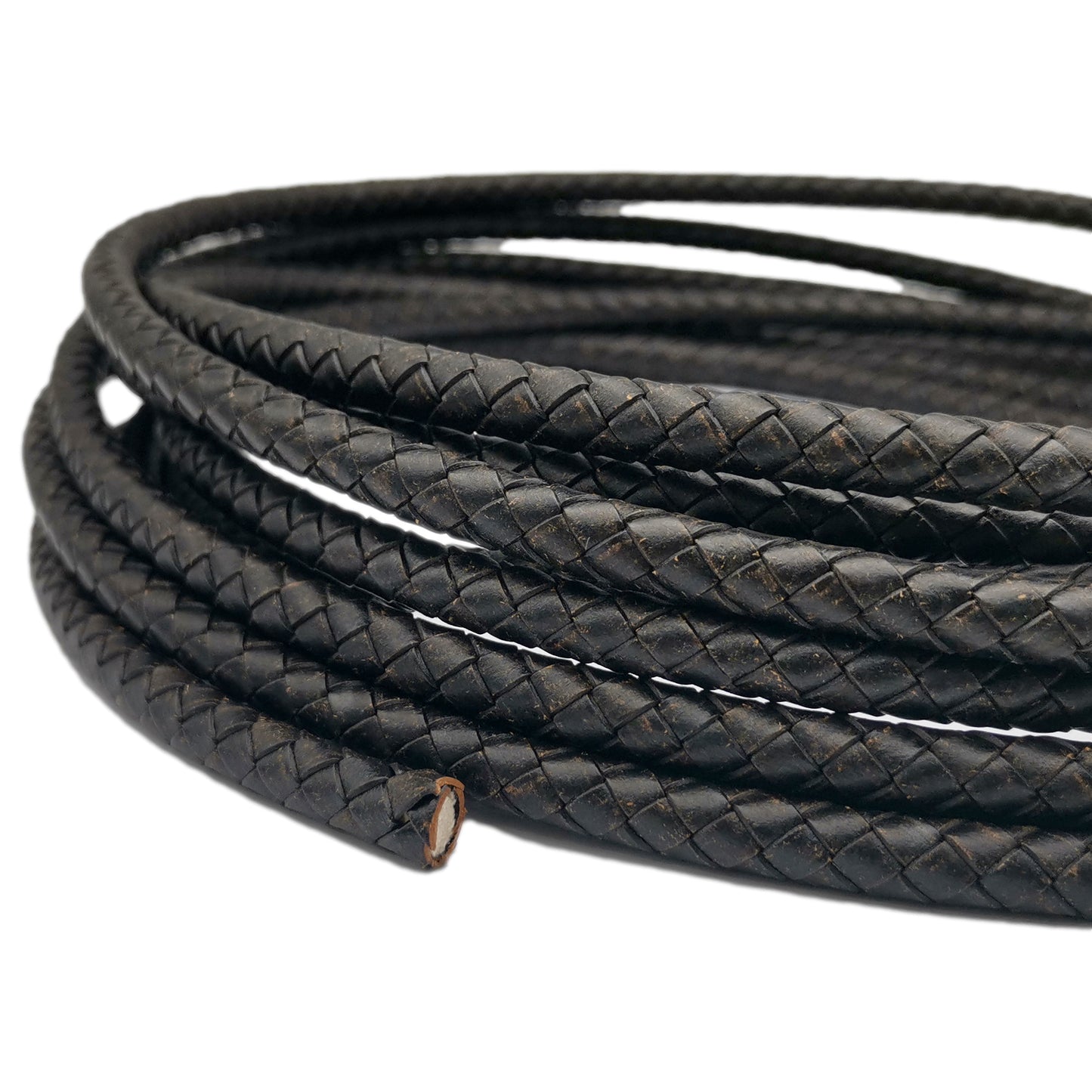 ShapesbyX-8 mm en cuir tressé Bolo Cordon rond en cuir pour la fabrication de bijoux