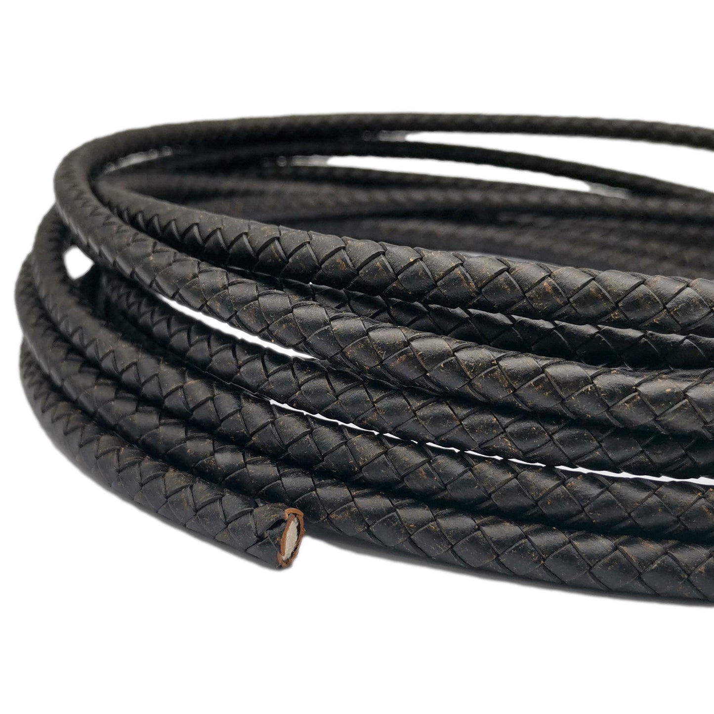 shapesbyX-8mm Braided Leather Bolo Cord Bracelet Making Jewelry Leather Crafts