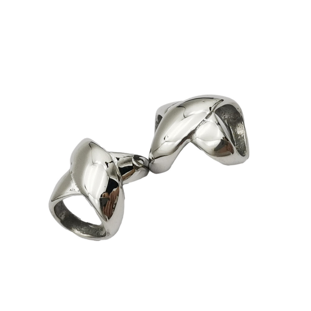 Polished Stainless Steel Slider Beads Leather Cord Charm Double Hole 8mmx7mm Inner Bracelet Making Crafts