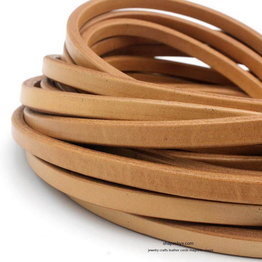 shapesbyX-1 Yard Licorice Leather Cords Black 10mmx6mm Leather Bangle Bracelet Making 10x6mm