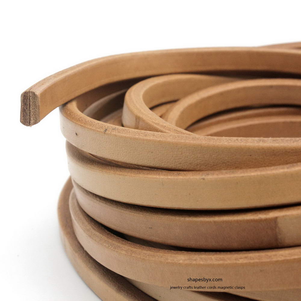 shapesbyX-1 Yard Licorice Leather Cords Black 10mmx6mm Leather Bangle Bracelet Making 10x6mm