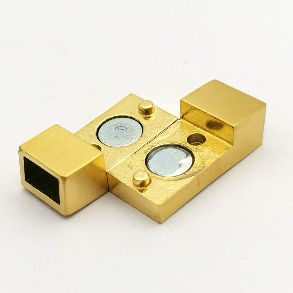 ShapesbyX-6mm Fermoirs en acier inoxydable brossé magnétique pour cordon en cuir plat trou 6x3mm