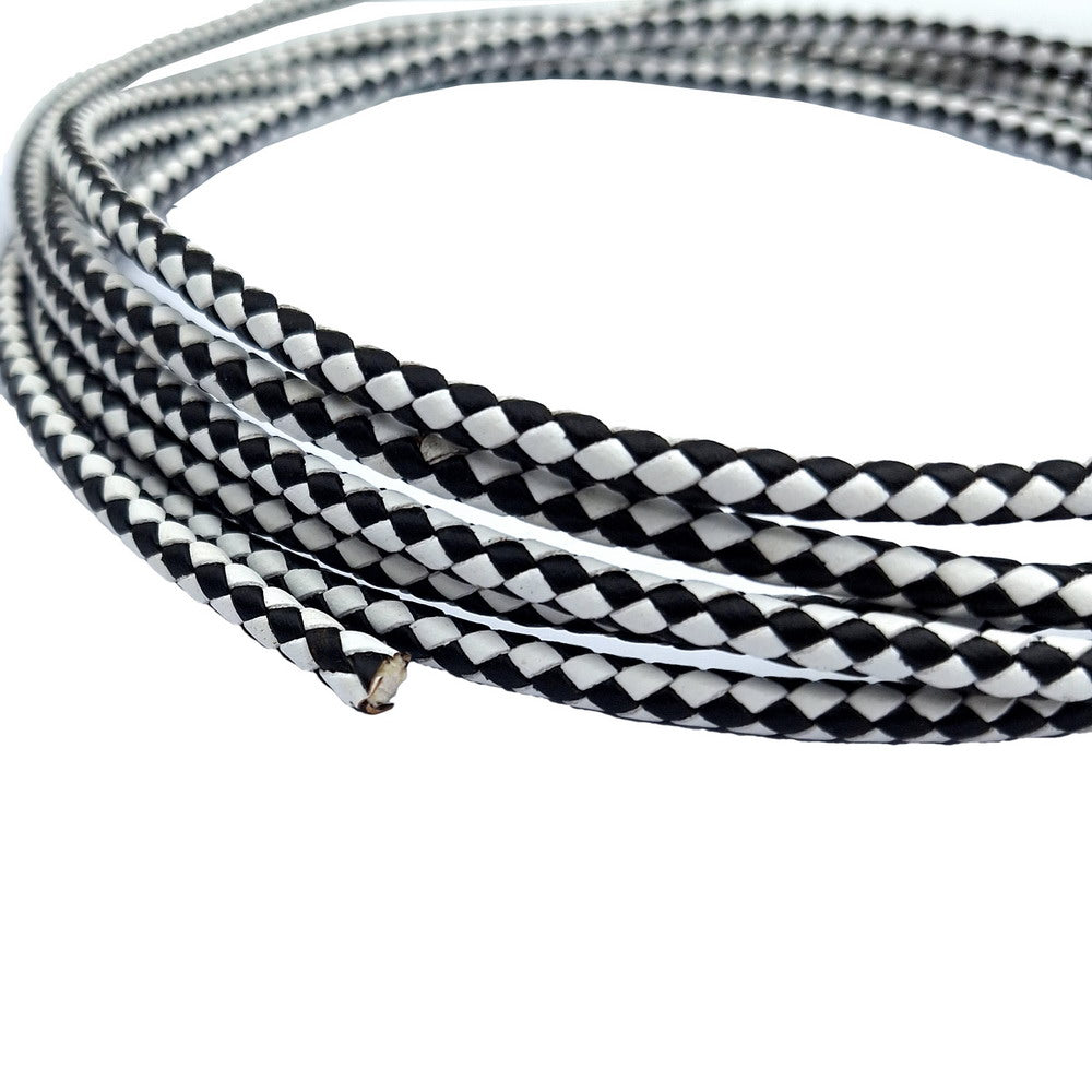 ShapesbyX Schwarze 2 mm runde Echtlederschnüre, Lederband, Schmuckherstellung in Halskette, Armband, Anhänger