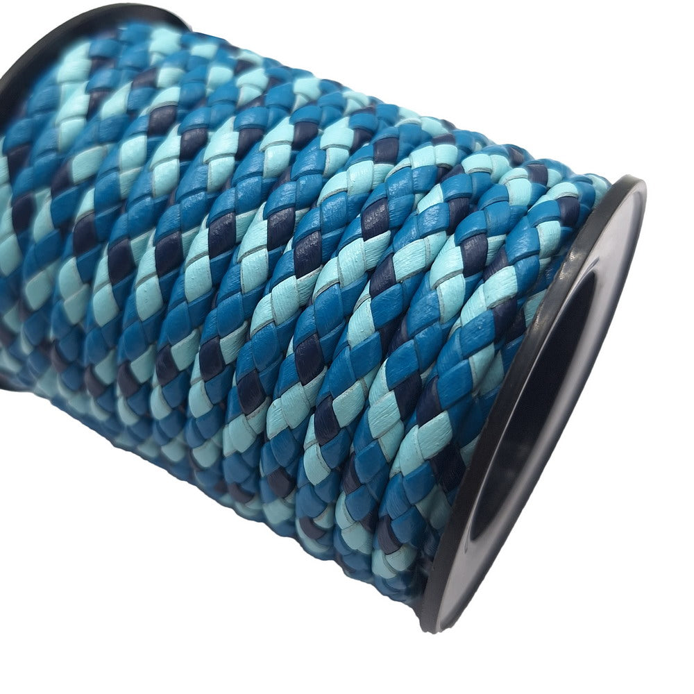 ShapesbyX-5 mm rundes geflochtenes Lederband, schwarzes Armband zur Herstellung von gewebtem, gefaltetem Lederband