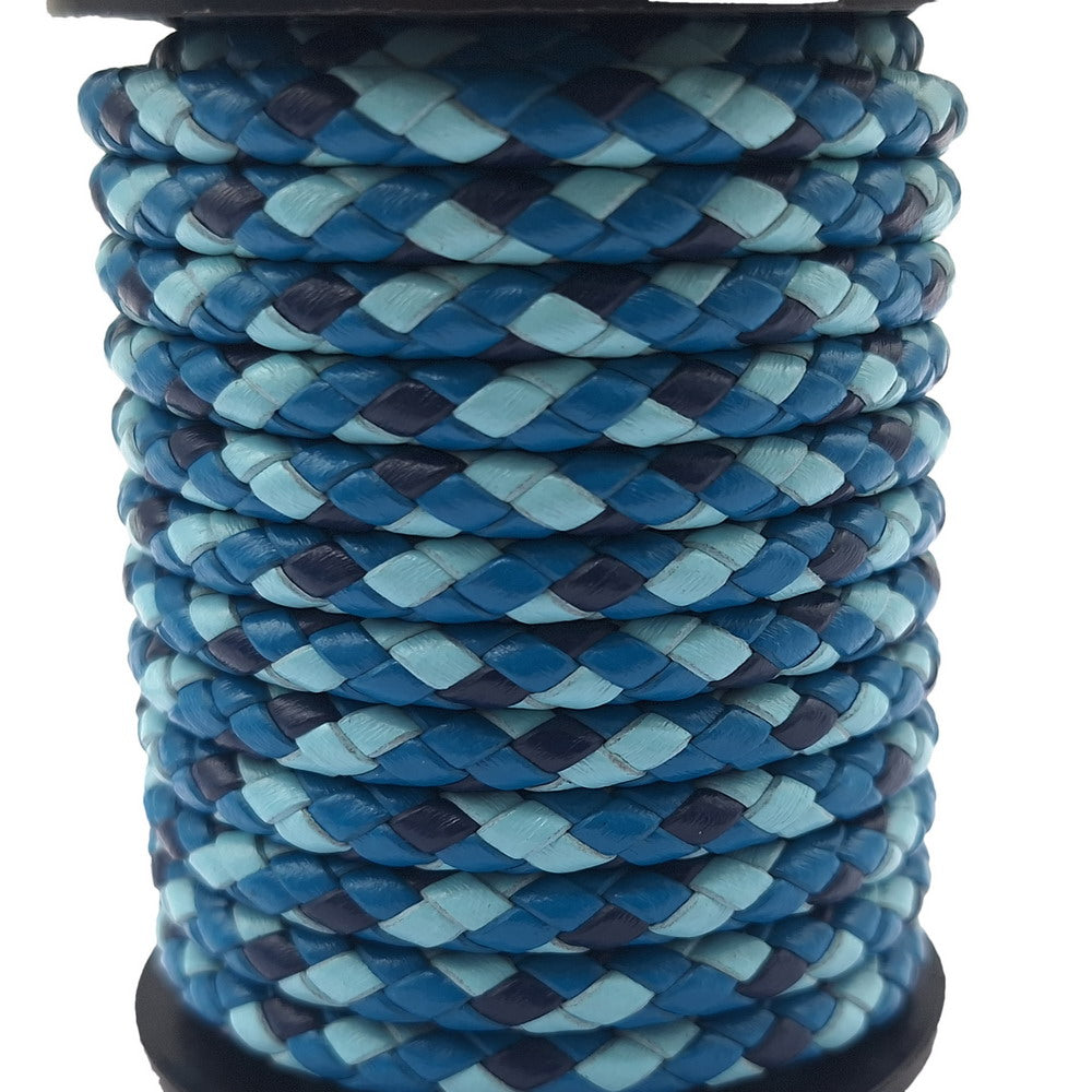 ShapesbyX-5 mm rundes geflochtenes Lederband, schwarzes Armband zur Herstellung von gewebtem, gefaltetem Lederband
