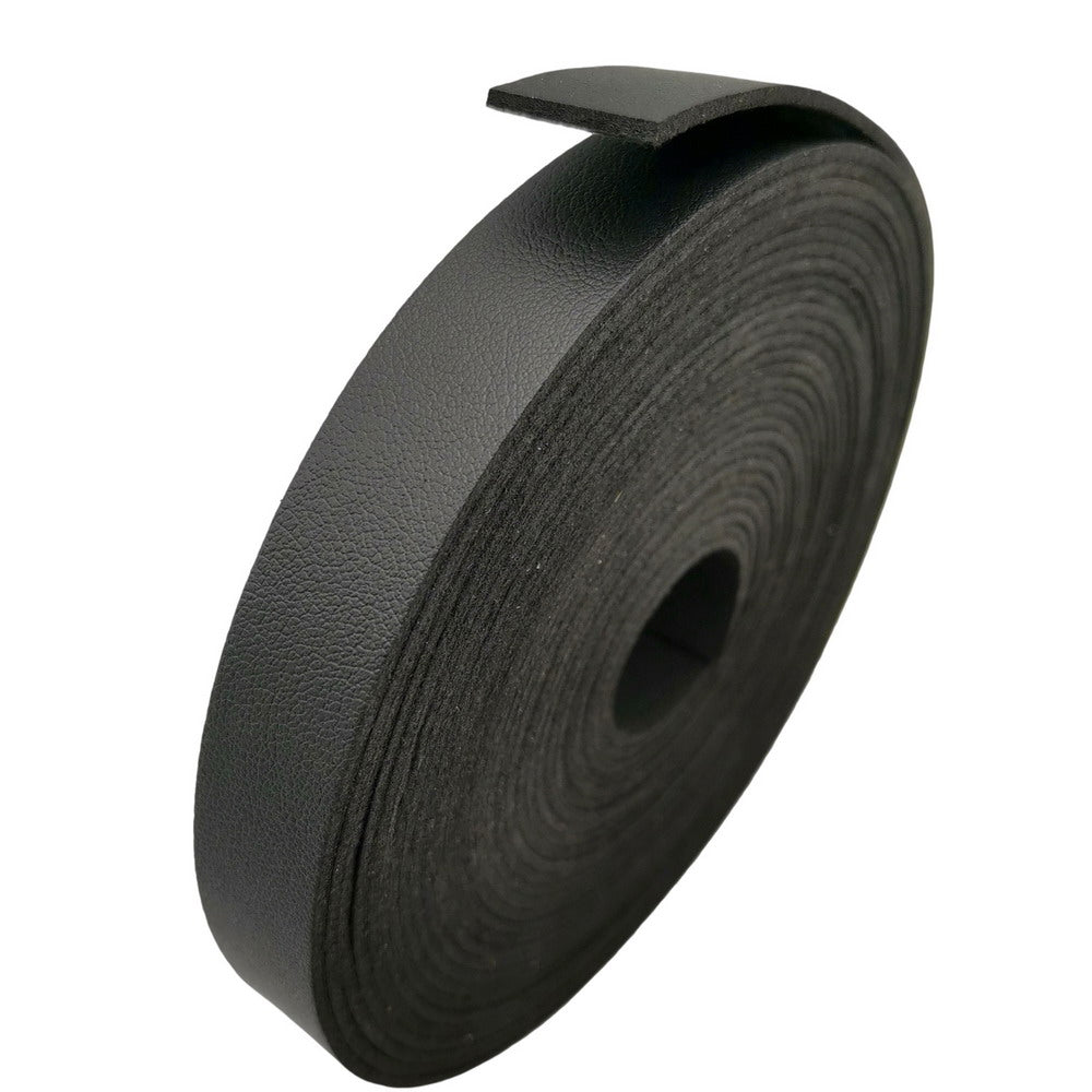 shapesbyX-5 Yards 10mm Flat Black Faux Suede Leather Strip Soft and Flexible Microfiber PU Leather Band