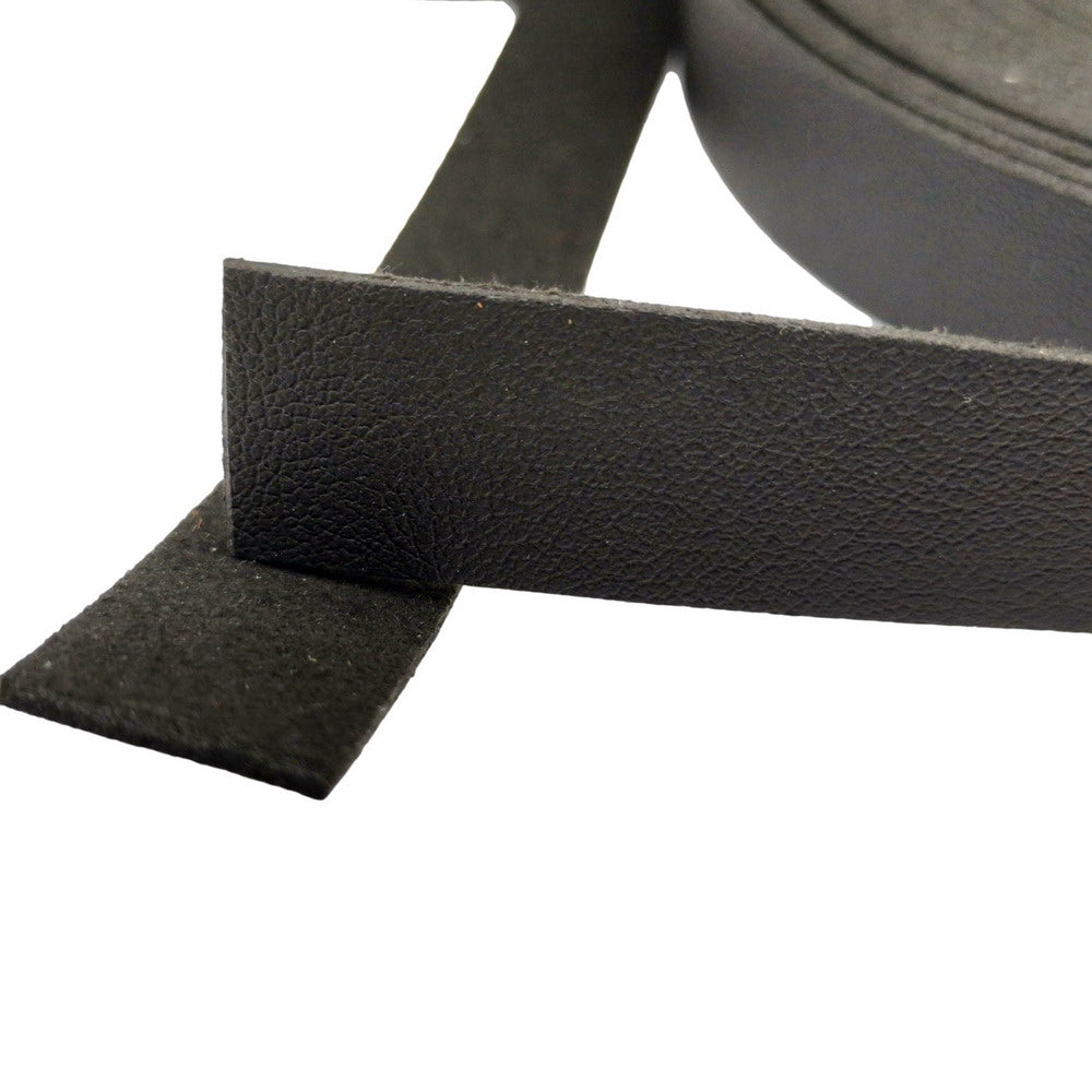 shapesbyX-5 Yards 10mm Flat Black Faux Suede Leather Strip Soft and Flexible Microfiber PU Leather Band