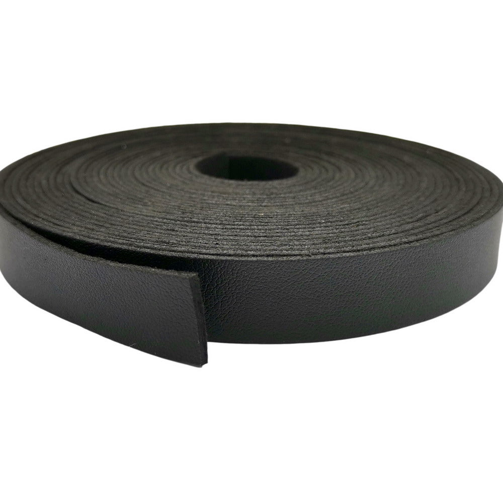 shapesbyX-5 Yards 10mm Flat Black Faux Suede Leather Strip Soft and Flexible Microfiber PU Leather Band