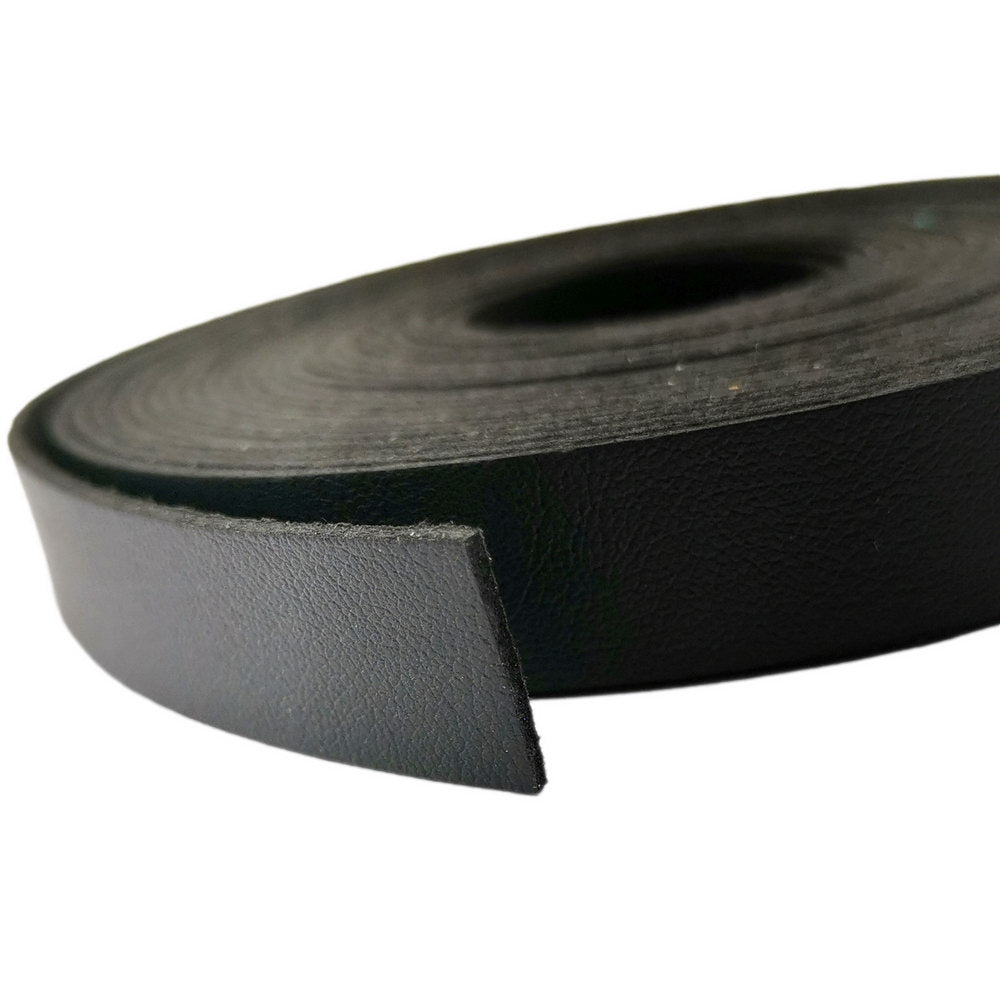 ShapesbyX-5 Yards ungeschnittenes 20 mm flaches schwarzes Wildlederimitat-Lederband, Mikrofaser-PU-Lederband für Schmuckherstellung oder Dekoration