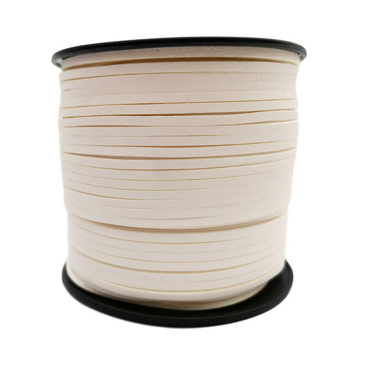 ShapesbyX 100 Yards/Rolle 2,8 mm weiße Kordeln aus Wildlederimitat für die Schmuckherstellung in Armbändern, Halsketten und Anhängern