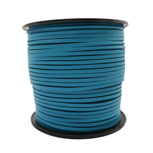 ShapesbyX 100 Yards/Rolle 2,8 mm blaue Kunstlederkordeln für die Schmuckherstellung in Armbändern, Halsketten und Anhängern