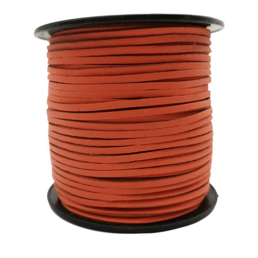 ShapesbyX 100 yards/Roll 2.8mm Orange Faux Suede Leather Cords for Jewelry Making in Bracelet Necklace Pendant