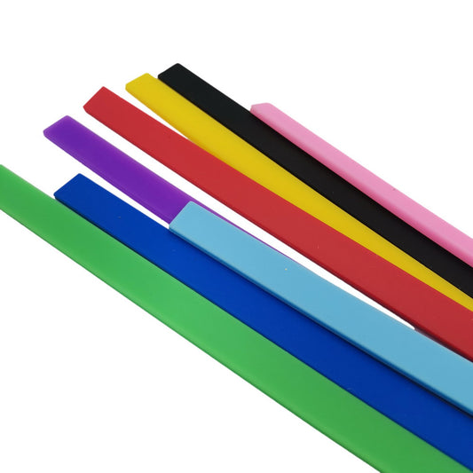4 Pieces 10mm Wide Silicone Wristband 10mmx3mm for Bracelet Making Rubber Strip 3mm Thickness