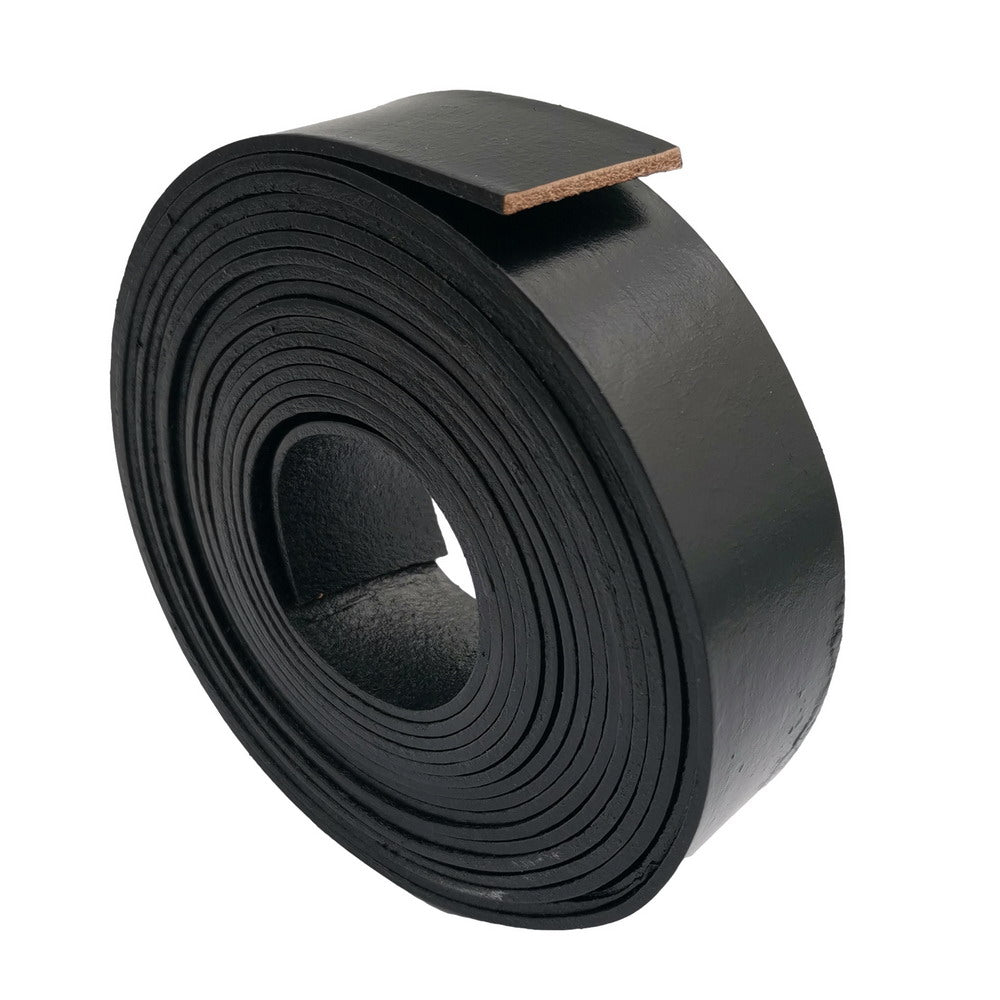 shapesbyX-30mm Flat Leather Strip 30x2mm Genuine Leather Band 2mm Thick Black