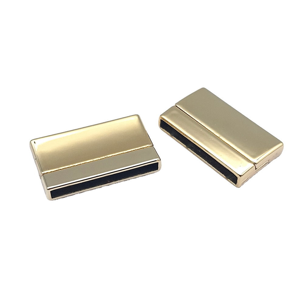 Mattes Silber/Gold, 30 x 3 mm Loch, magnetische Verschlüsse und Verschluss, starker Magnet, Ende für die Schmuckherstellung