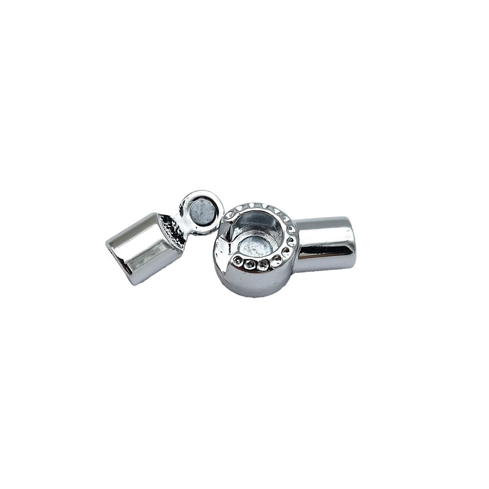 shapesbyX-3 Pieces 5mm Round Inner Hole Magnetic Clasps for Jewelry Making 5.0mm Cord End