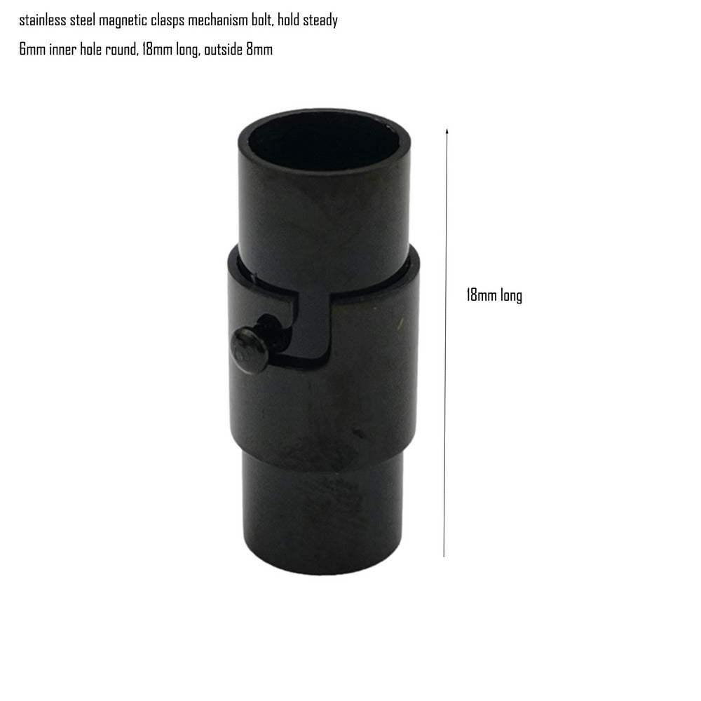 2 Stück 3 mm, 4 mm, 5 mm Innenloch, Edelstahl-Magnetverschluss mit Mechanismus, Bolzenverschluss, Kordelende